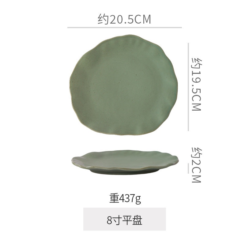 Stylish special-shaped bowls, plates, dishes, retro, good-looking restaurants, hotels, for home, steak plates, desserts, pastries, rice bowls