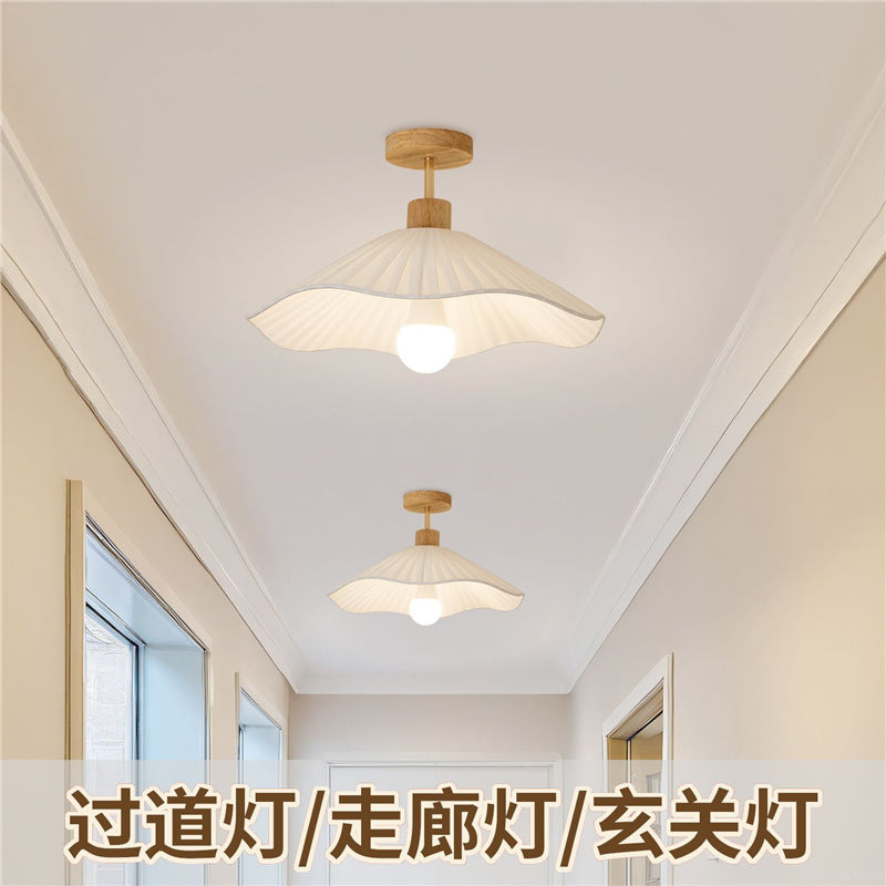 Aisle corridor lamp cream style ceiling lamp modern casual bedroom room lamp log entrance balcony lamp bedside lamp