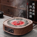 A complete set of wood grain electric ceramic stoves for making tea around the stove, a set of glass teapots for making tea around the stove, and an electric stove