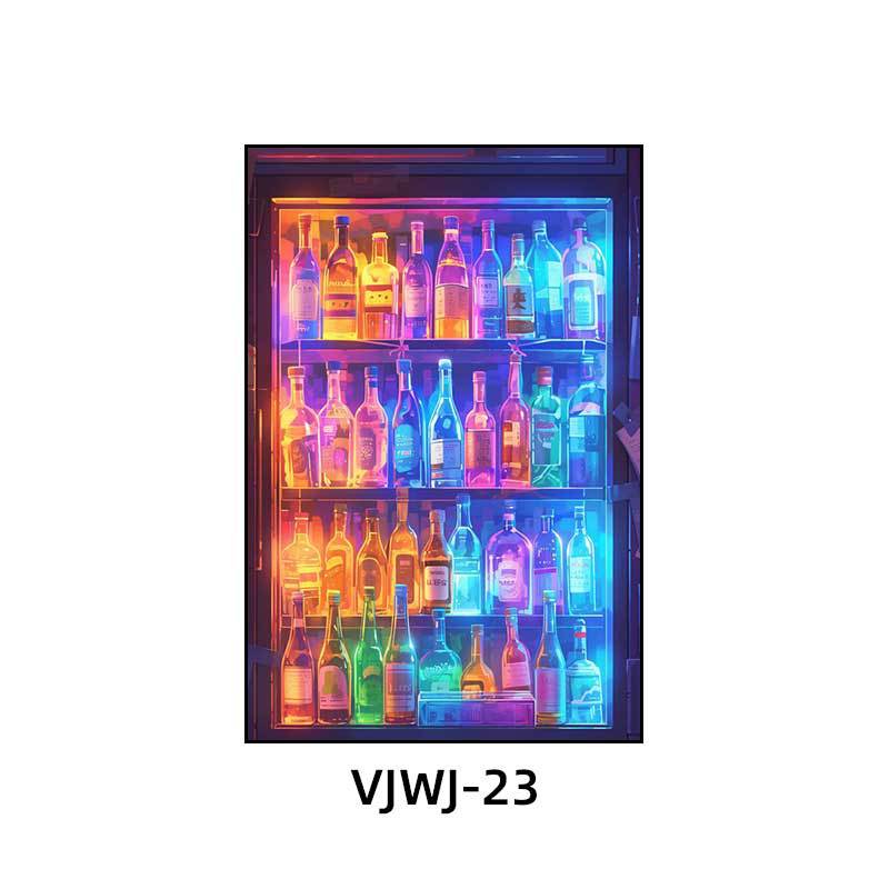 Bar KTV box decoration hanging pictures Cocktail bottle clear bar atmosphere music dining bar Bistro decoration painting