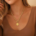 amazon fashion new product ot buckle necklace copper heart-shaped pendant fashionaccessible luxury clavicle chain women's jewelry gift