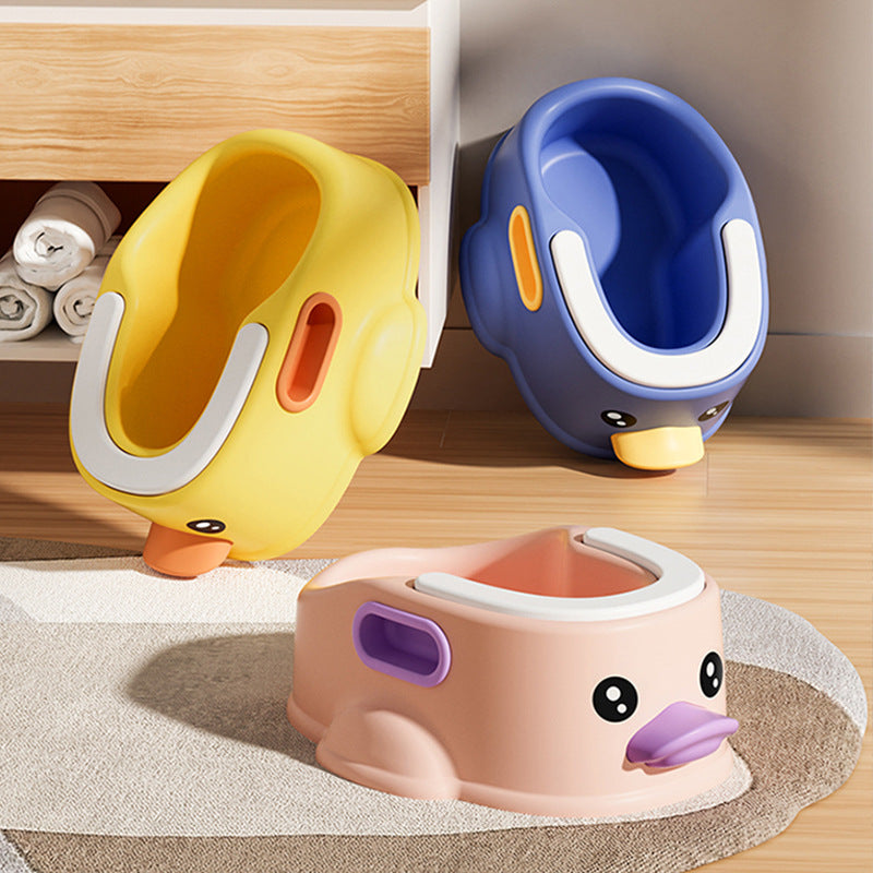 Kids' potty training seat - baby & toddler toilet trainer - gentle cleansing for little girls & boys - sit-down design, no squatting required