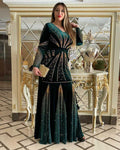 supply  new style elegantwork clothing velvet patchwork mid-waist hot diamond hip-covering fishtail long skirt
