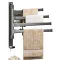 No punching bathroom rotate multi-pole towel rack movable pole towel bar bathroom hanging rack storage rack hanging pole drying