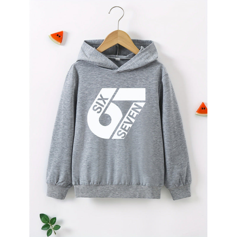 Boys and girls 3d printed hooded sweatshirt