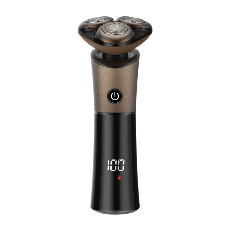 3-in-1 magnetic floating triple-blade electric shaver for men - washable, quick-charge, multi-function razor set