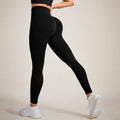 seamless yoga pants manufacturer outwear high waist tummy control peach butt fitness pants elastic plaid sports pants for women