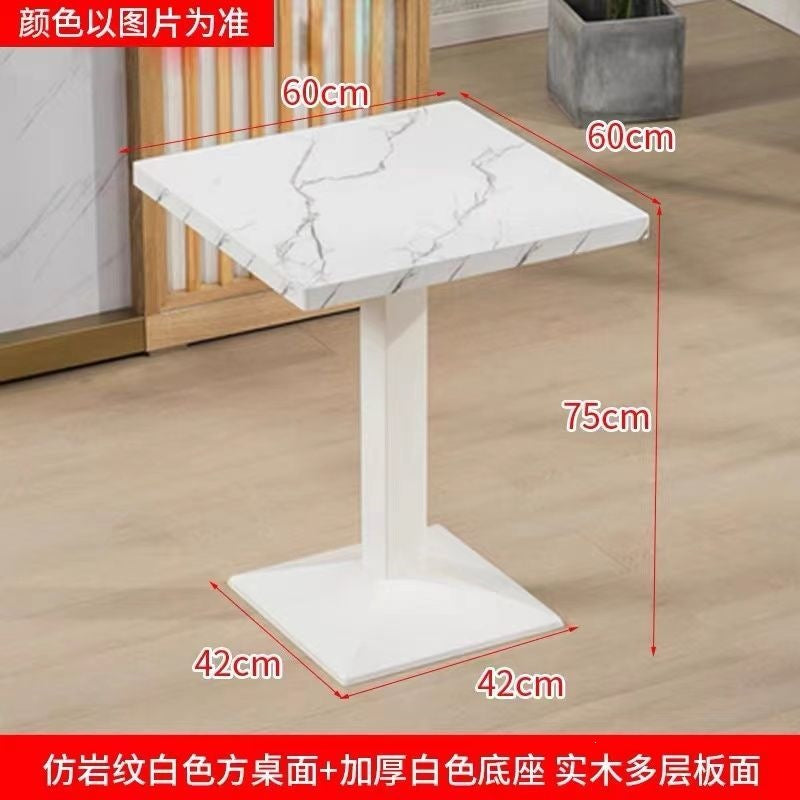 Commercial fast food table and chair set combination - restaurant, diner, snack bar, bbq, catering table, bubble tea shop rectangular table