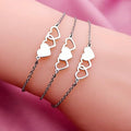 new arrivalfashion accessible luxury bracelet fashion best selling creative stainless steel heart chain bracelet 3-piece set
