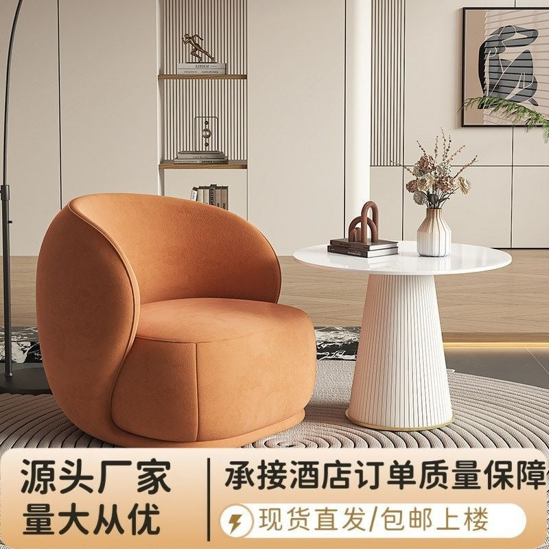 Balcony casual table and chair single sofa modern casual lazy casual chair creative designer reception negotiation combination