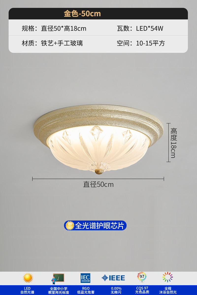American rural ceiling light balcony aisle light entrance corridor entrance light simple pastoral wrought iron led ceiling light