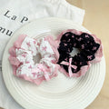 Lace edge floral bows large intestine hair tie frenchgirlsweet hair tie rubber band ponytail hair tie headwear