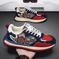 Men's shoes 2025 new spring collection: versatile canvas sneakers with hidden wedge heel, chunky sole, trendy athletic casual style, and dad shoes