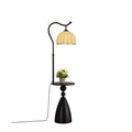 Cream style storage rack all-in-one floor lamp living room sofa next to a few ornaments atmosphere lamp bedroom bedside counter lamp
