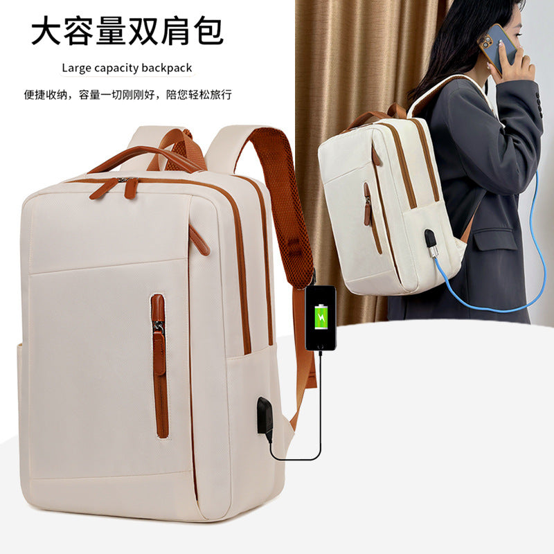 New business commuter backpack large capacity multi-functional computer bag simple leisure travel  backpack