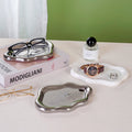 Customized internet celebrity jewelry ceramic entrance desktop storage ceramic plate asymmetrical photo prop display plate