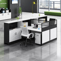 Saint li office desk - staff desk with partition, cubicle, and computer desk for finance staff