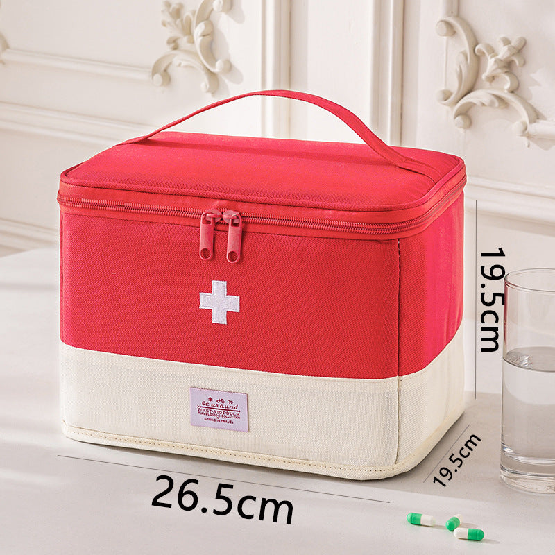 Portable First Aid Kit Cross Drug Storage Bag Travel Business Travel Medical Kit Large Capacity Medical Emergency Kit