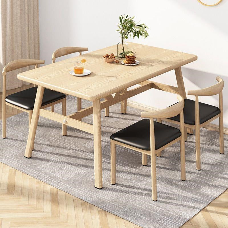Dining table small apartment for home modern casual dining table and chairs commercial fast food restaurant table and chairs combination dining table rectangular table
