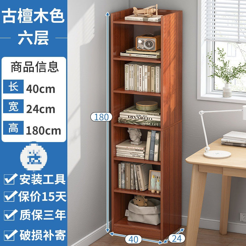 Shelves next to TV cabinets, household bookshelves, simple floor-to-ceiling storage, aisle cabinets, living room, multi-layer corner bookcases