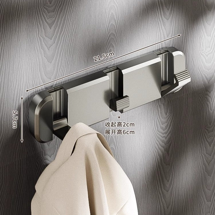 No punching, foldable invisible hook, bathroom entrance after entering the door, bedroom wall hanging storage clothes row hook
