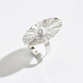 Wholesale hollow flower rings - european and american niche design, irregular spiral faux pearl open finger rings, women's jewelry