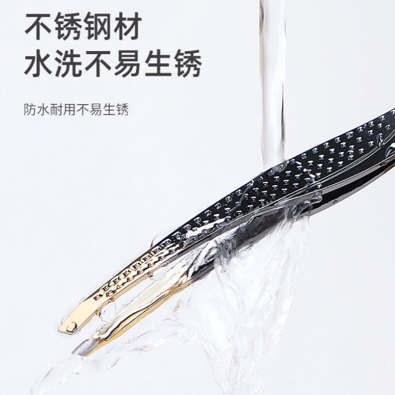 Colorful fenling eyebrow clip, eyebrow and eyelash beauty clip, eyebrow clip, stainless steel oblique mouth plucking tweezers