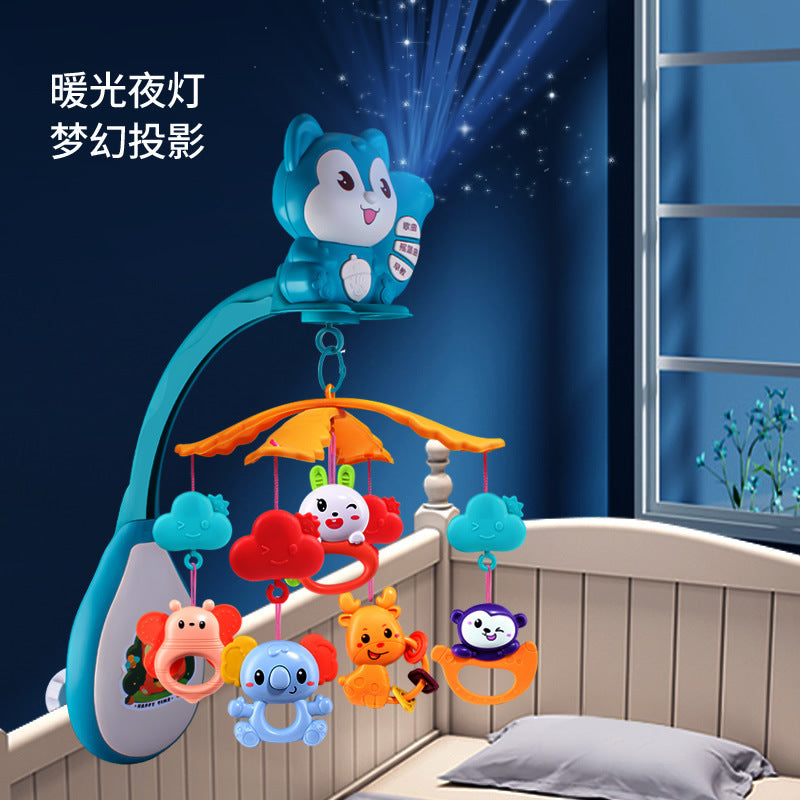 Cross-border newborn crib bell 3-12 months boy and girl baby toy music rotating puzzle rattle bedside bell