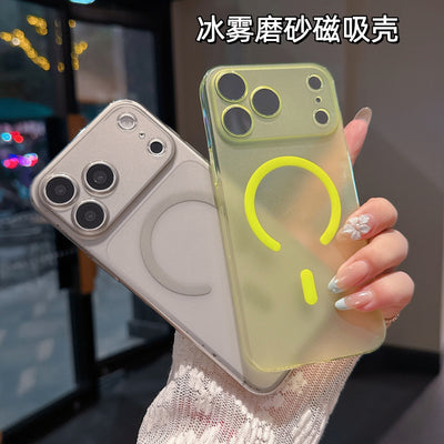 apple 17 pro max precision cut ice mist magnetic phone case, ultra-thin matte iphone 16 protective cover