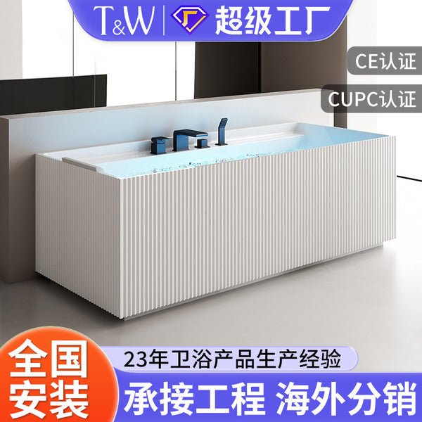 Travel Jacuzzi Household Freestanding Acrylic Smart Thermostatically Heated Surf Bubble Spa Bath