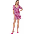 Amazon fashion pure desire backless a-line purple dress  summer new arrivalelegant printed skirt