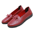 Soft leather soft bottom ladieswear shoes flatsabrasion resistantwaterproofbows work shoes wechat group purchase live broadcast one piece dropshipping