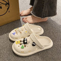 Summer clogs for women, high-end 2024 new style, cute beach sandals for outdoor wear, non-slip flat sandals