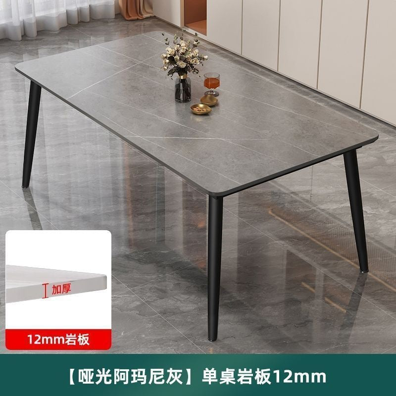 Rock slab dining table and chair combination for home commercial rental small apartment matte bright thickened modern casualaccessible luxury