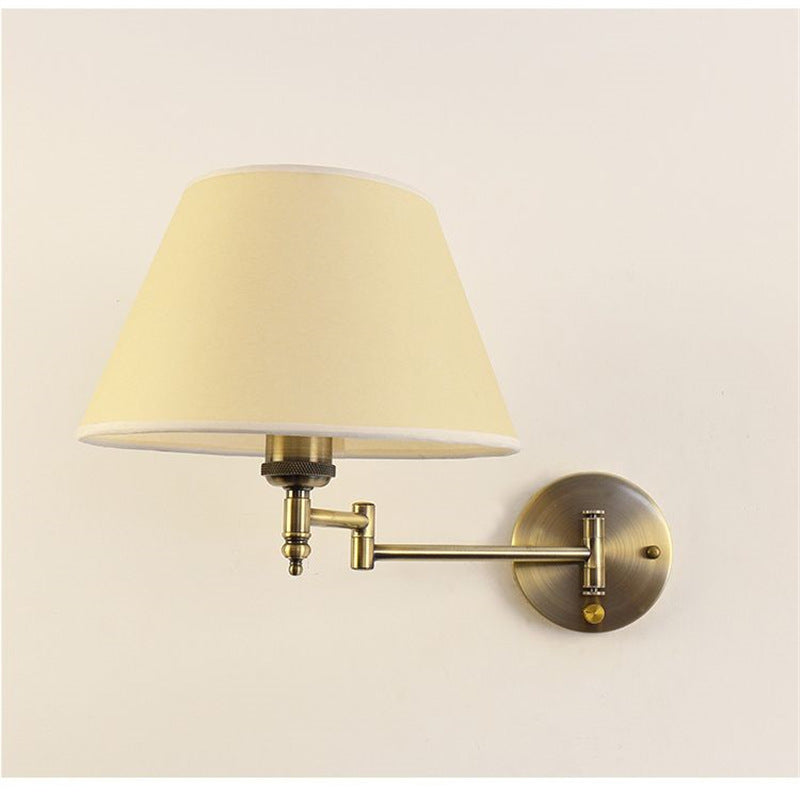 American casual foldable wall lamp bedroom bedside lamp background wall lamp study lamp long pole lamp telescopic wall lamp
