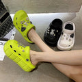 Baotou shoes heightenedthick solecute crocs women's summer slippers crocs diy accessories non-slip 2025new arrival