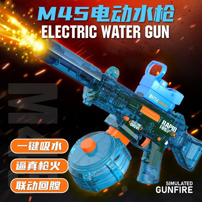 electric water gun self-priming continuous mp45 charging summer toys large capacity boys and girls outdoor summer toys