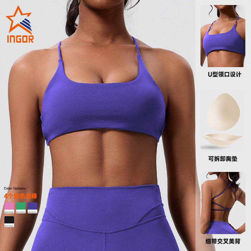 New summer outdoor running fitness outfit: backless slimming sports tank top & high-waisted peach lift tight yoga set