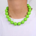 Amazon's new jewelry acrylic beaded necklace resin colorful beaded stylish necklace necklace for men and women