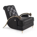 Italian accessible luxury pure copper snake-shaped armrest pull button casual chair house luxury living room brass single sofa back chair