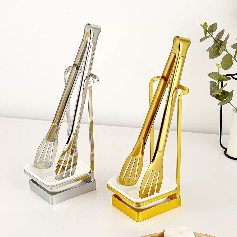 Thickened stainless steel buffet spoon rest - commercial grade support for hotels & restaurants - ready to ship wholesale