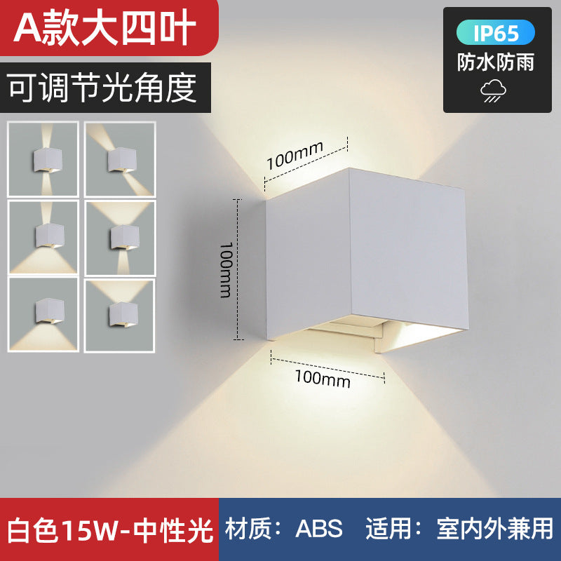 Waterproof led wall lamp courtyard balcony outdoor pillar lamp simple creative garden outdoor stairs wall washer wall lamp