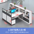 Office desk and chair set for staff, financial employees, and workstations - 2/4 seater facing desk office table