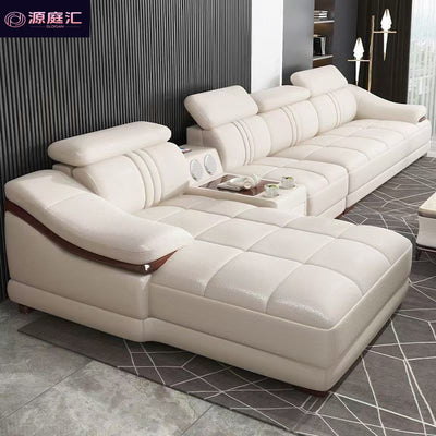 2025 new genuine leather sofa set, modern leather furniture for home living room, top grain cowhide sofa