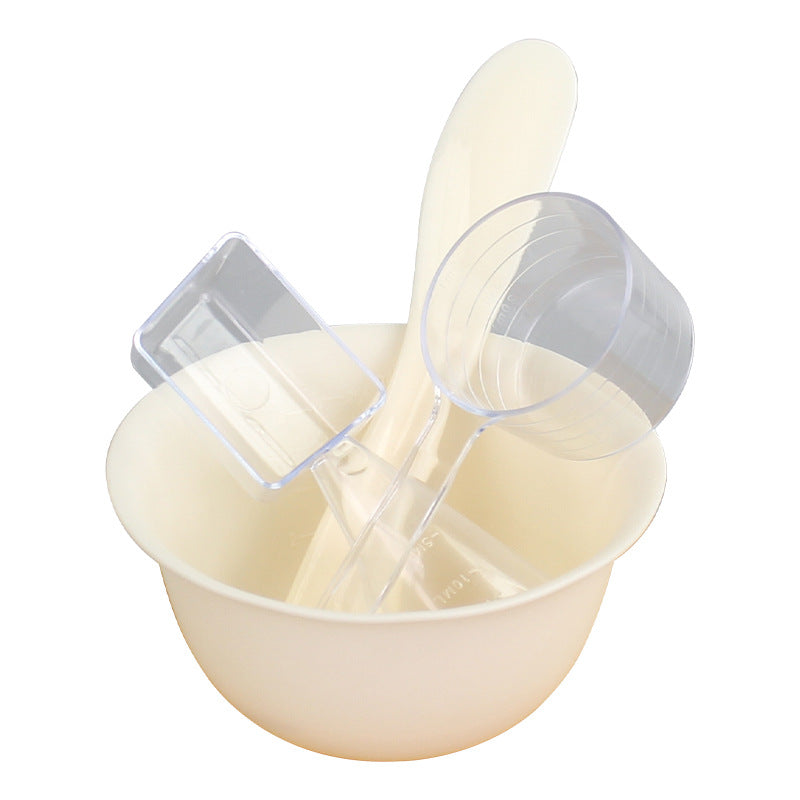 Silicone mask bowl, plastic flat-mouth mask bowl, soft gel mask mixing bowl with spatula, flexible small bowl, professional makeup & spa tool