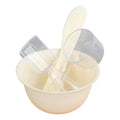 Silicone mask bowl, plastic flat-mouth mask bowl, soft gel mask mixing bowl with spatula, flexible small bowl, professional makeup & spa tool