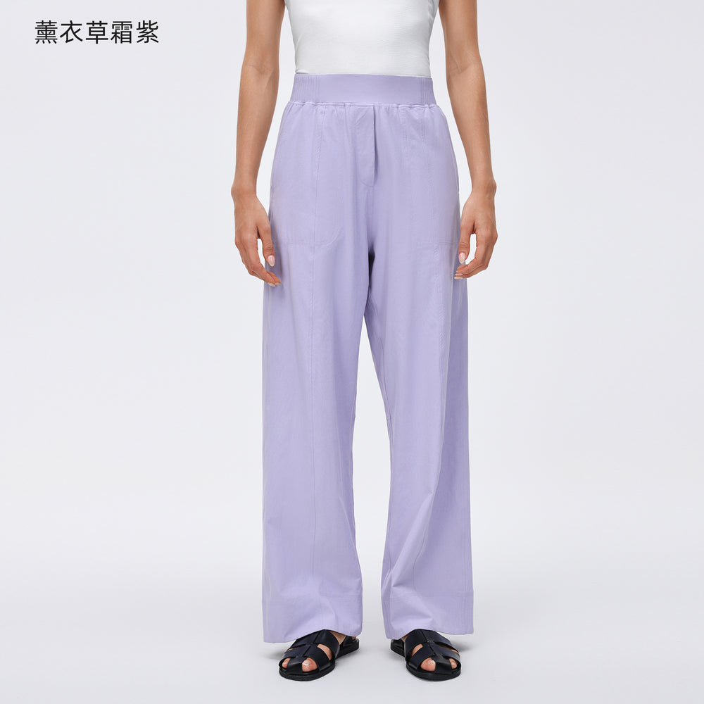 Outdoor water-resistant activewear lounge pants for women - elastic waistband, loose fit, quick-drying, breathable, straight-leg gym pants d26015