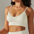 fashion seamless knittingpure color beauty back suspender sports intimates no steel ring running fitness yoga clothes tops