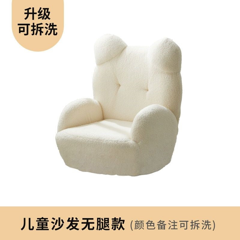 Kids sofa bear small sofa cute baby single cartoon seat mini lazy stool lambswool chair