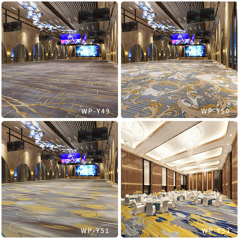 Printed carpet 800g personalized hotel banquet hall box corridor flame retardant b1 level full floor splicing modern casual